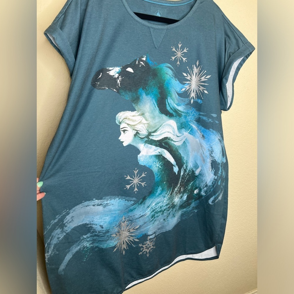NTM: Disney Greenish Blue Frozen 2 Elsa & The Nokk Nightgown Size XL/2XL - Picture 8 of 13